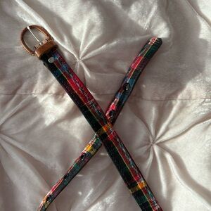 American Vintage Women's Multicolour Belt with leather 36" length